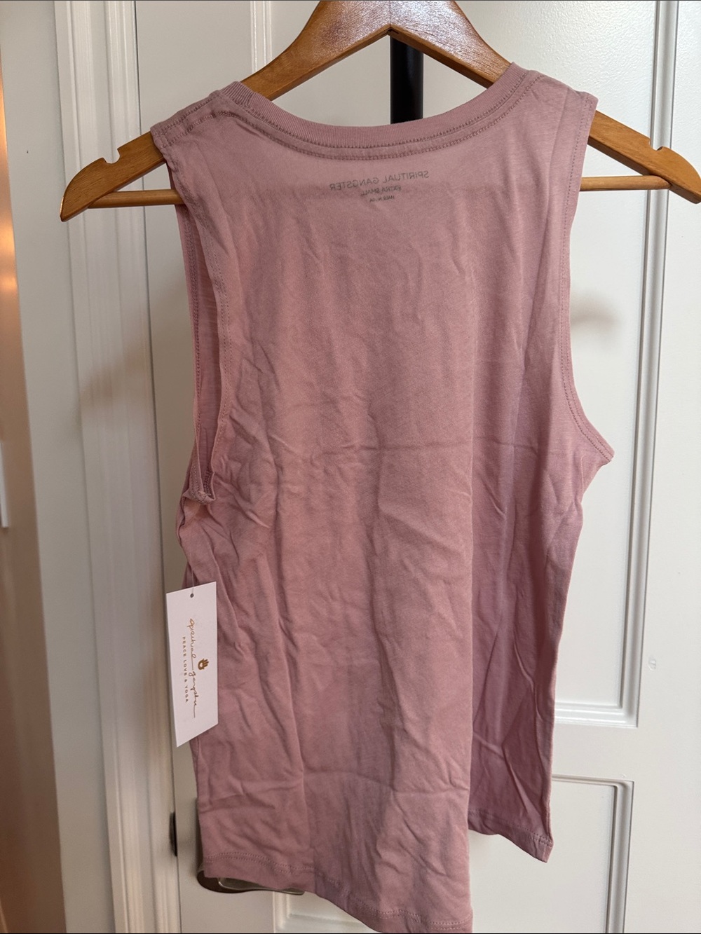 Spiritual Gangster Dusty Rose Tank with Metallic Copper Logo NWT - Picture 3 of 3